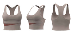 Peach Colorblock Bra