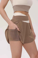Peach Colorblocking Quick Dry Shorts
