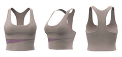 Peach Colorblock Bra