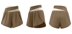 Peach Colorblocking Quick Dry Shorts