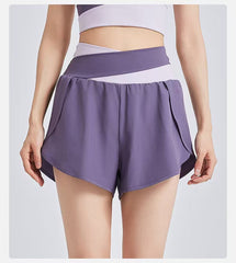 Peach Colorblocking Quick Dry Shorts