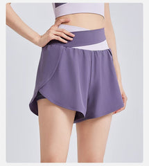 Peach Colorblocking Quick Dry Shorts