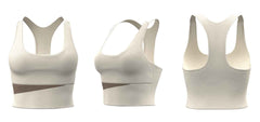 Peach Colorblock Bra