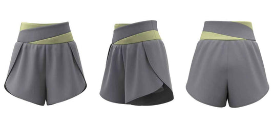 Peach Colorblocking Quick Dry Shorts