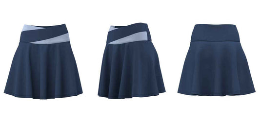 Peach Colorblocked Skirt