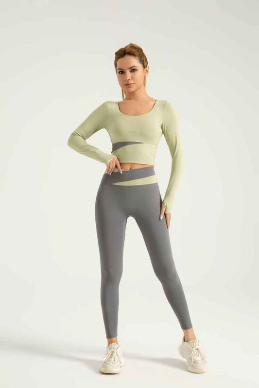 Peach Colorblock Pants