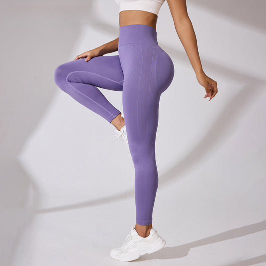 Sports Style High-Waisted Yoga Pants No Awkward Line Butt-Lifting Peach Hip Fitness Pants Sports Yoga Long Pants